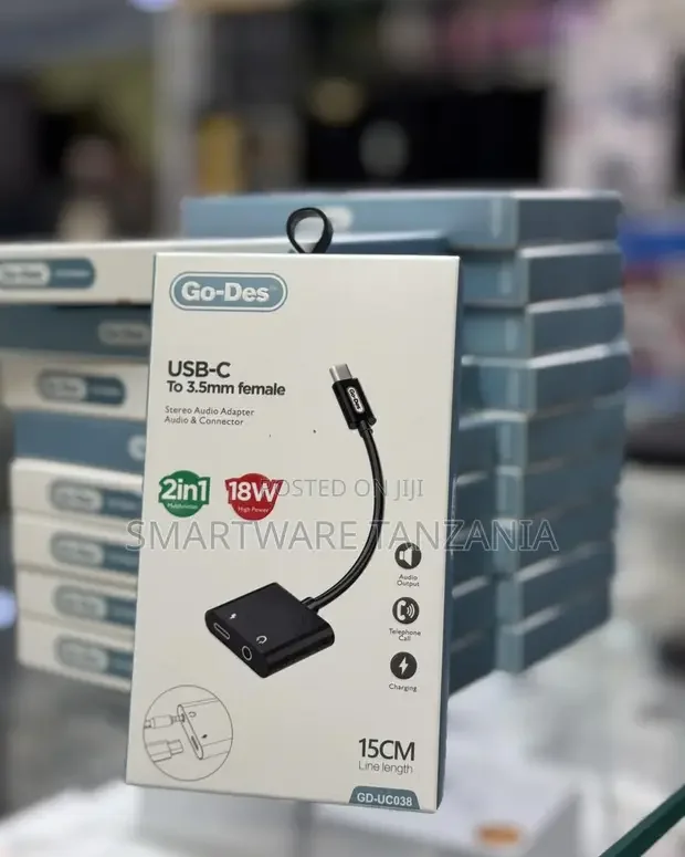 Go-Des GD-UC038 USB-C to 3.5mm Female Stereo Audio Adapter - Buy in Dar es Salaam, Tanzania | Smartware