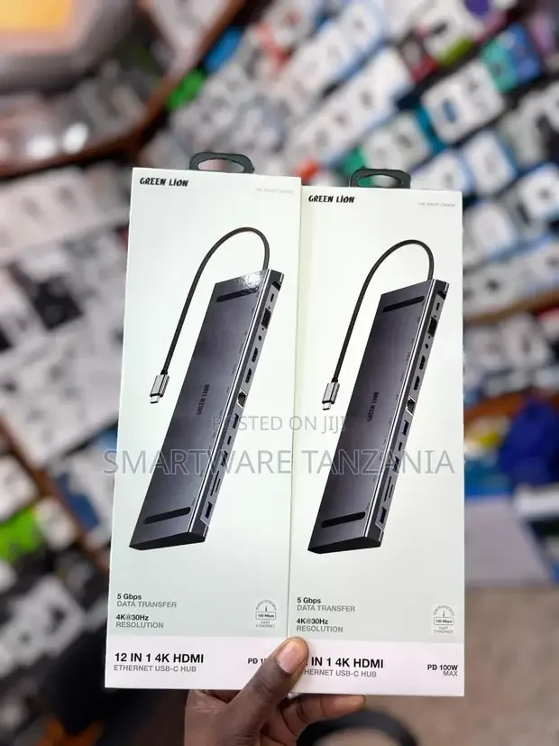 Green Lion 12-in-1 USB-C Hub HDMI Ethernet Adapter - Buy in Dar es Salaam, Tanzania | Smartware