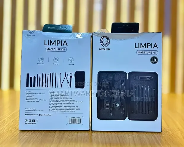 Green Lion 15 in 1 Manicure Pedicure Kit Nail Clipper Set - Buy in Dar es Salaam, Tanzania | Smartware