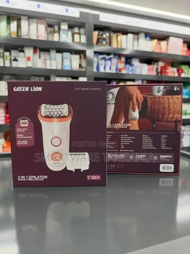 Green Lion 2-in-1 Epilator Shaver Trimmer Waterproof - Buy in Dar es Salaam, Tanzania | Smartware