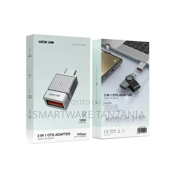 Green Lion 2 In 1 OTG Adapter USB-A to USB-C - Buy in Dar es Salaam, Tanzania | Smartware
