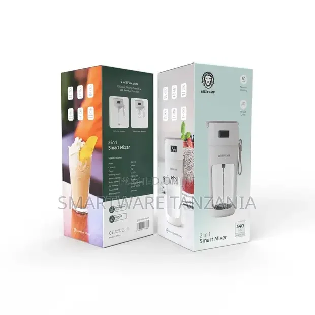 Green Lion 2 in 1 Smart Mixer 440ml 7w - White