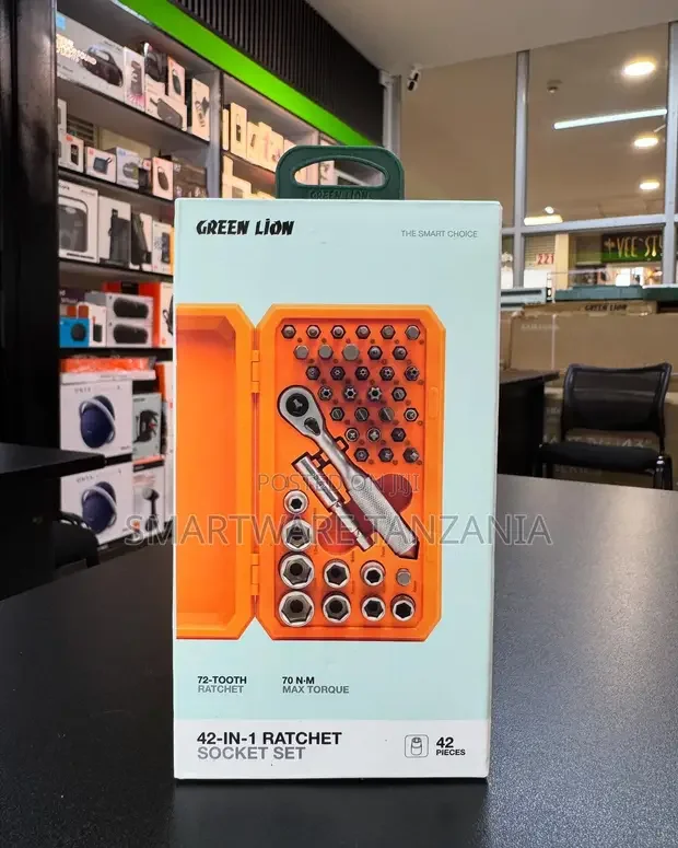 Green Lion 42-in-1 Ratchet Socket Set - Buy in Dar es Salaam, Tanzania | Smartware