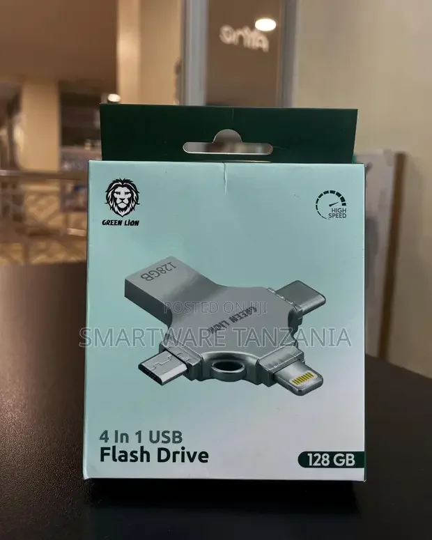 Green Lion 4-in-1 USB Flash Drive 128GB - Buy in Dar es Salaam, Tanzania | Smartware