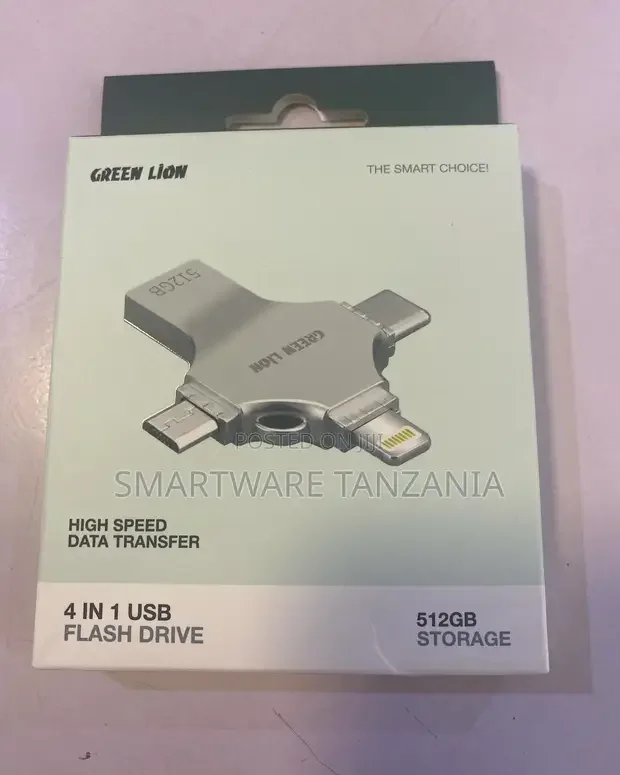 Green Lion 4in1 Flash Drive 512GB - Buy in Dar es Salaam, Tanzania | Smartware