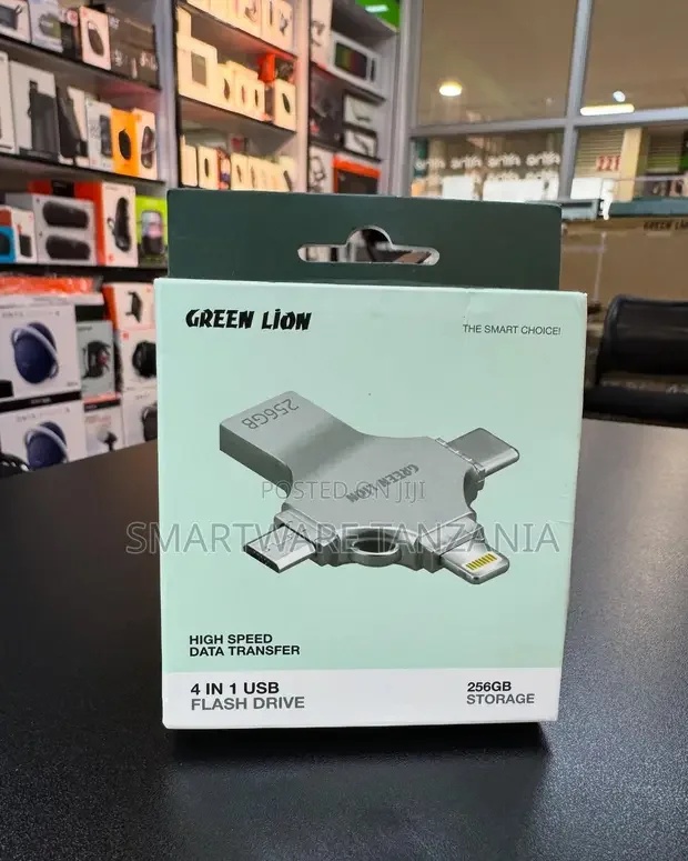 Green Lion 4in1 USB Flash Drive 256GB - Buy in Dar es Salaam, Tanzania | Smartware
