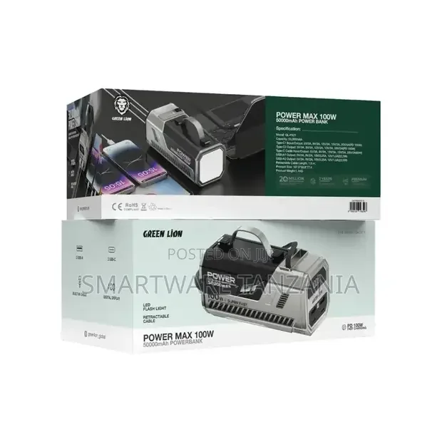 Green Lion 50000mAh Power Bank 100W - Buy in Dar es Salaam, Tanzania | Smartware