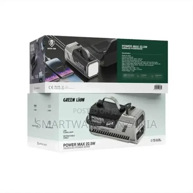 Green Lion 50000mah Power Bank 22.5w - Silver