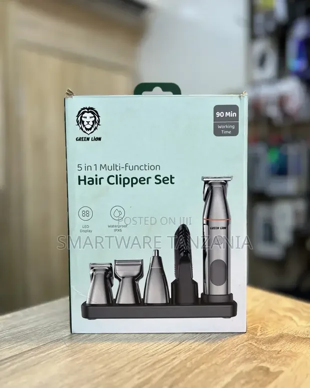 Green Lion 5-in-1 Hair Clipper Set - Buy in Dar es Salaam, Tanzania | Smartware