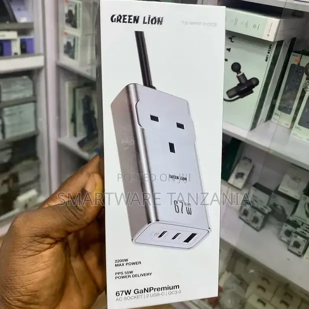 Green Lion 67W GaN Premium AC Socket - Buy in Dar es Salaam, Tanzania | Smartware