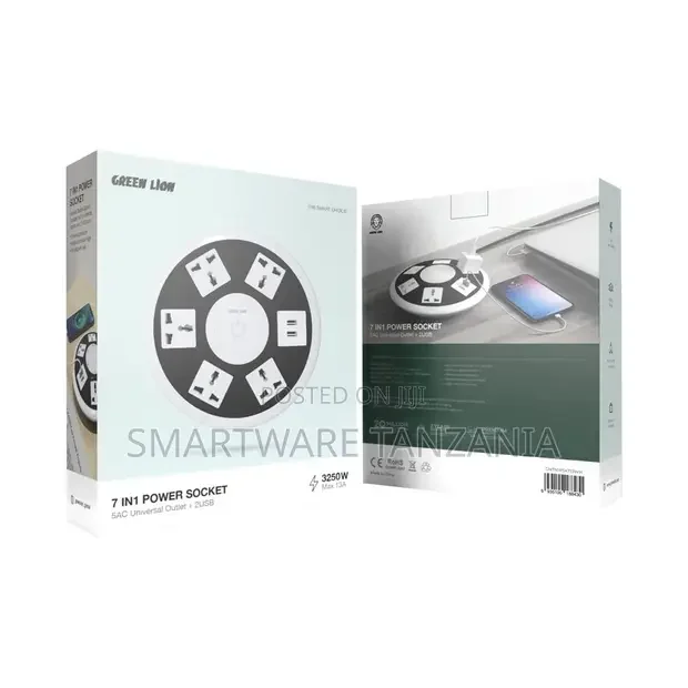 Green Lion 7 in 1 Power Socket - Buy in Dar es Salaam, Tanzania | Smartware