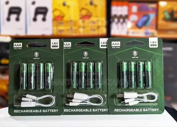 Green Lion AAA Rechargeable Batteries 1.6V 500mWh 4-Pack - Buy in Dar es Salaam, Tanzania | Smartware