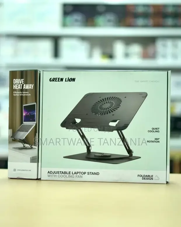 Green Lion Adjustable Laptop Stand With Cooling Fan - Buy in Dar es Salaam, Tanzania | Smartware