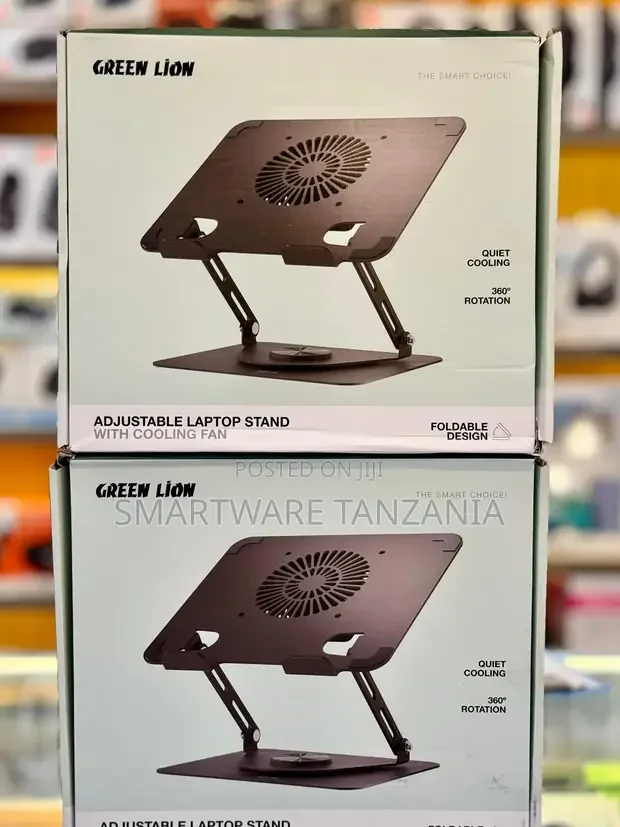 Green Lion Adjustable Laptop Stand With Quiet Cooling Fan - Buy in Dar es Salaam, Tanzania | Smartware