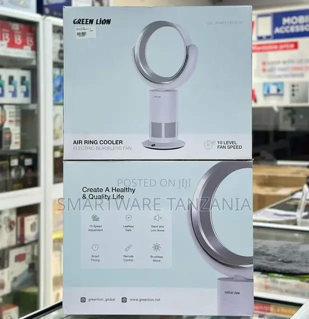 Green Lion Air Ring Cooler Bladeless Fan, 1-10 Wind Speeds