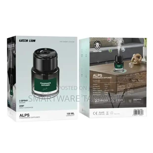 Green Lion Alps Fragrance Diffuser 130ml - Black