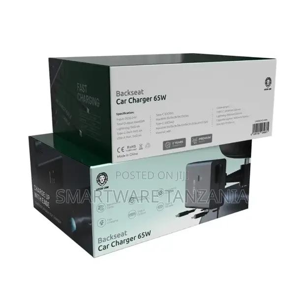 Green Lion Backseat Car Charger - Black - Buy in Dar es Salaam, Tanzania | Smartware