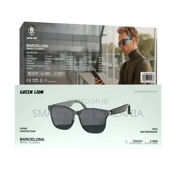 Green Lion Barcelona Smart Glasses - Black - Buy in Dar es Salaam, Tanzania | Smartware