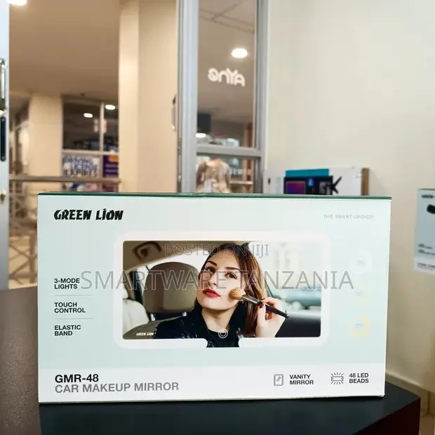 Green Lion Car Makeup Mirror 48 LED 3-Mode Touch Control - Buy in Dar es Salaam, Tanzania | Smartware