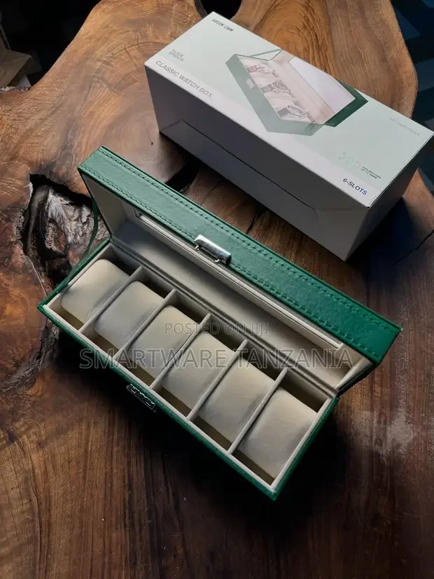 Green Lion Classic 6-Slot Watch Box With Glass Window - Buy in Dar es Salaam, Tanzania | Smartware