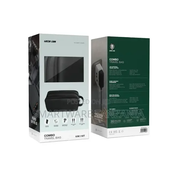 Green Lion Combo Travel Bag 6 in 1 Kit - Buy in Dar es Salaam, Tanzania | Smartware
