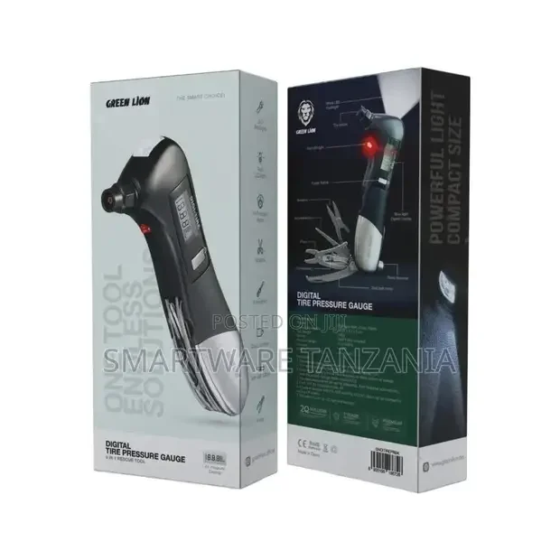 Green Lion Digital Tire Pressure Gauge 9 In 1 Rescue Tool - Buy in Dar es Salaam, Tanzania | Smartware