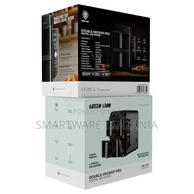 Green Lion Double-decker Pro Digital Air Fryer - Buy in Dar es Salaam, Tanzania | Smartware