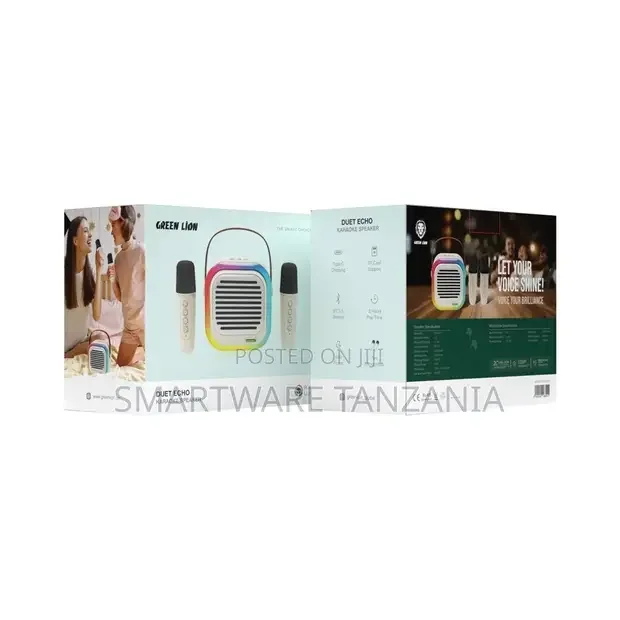Green Lion Duet Echo Karaoke Speaker - Beige - Buy in Dar es Salaam, Tanzania | Smartware