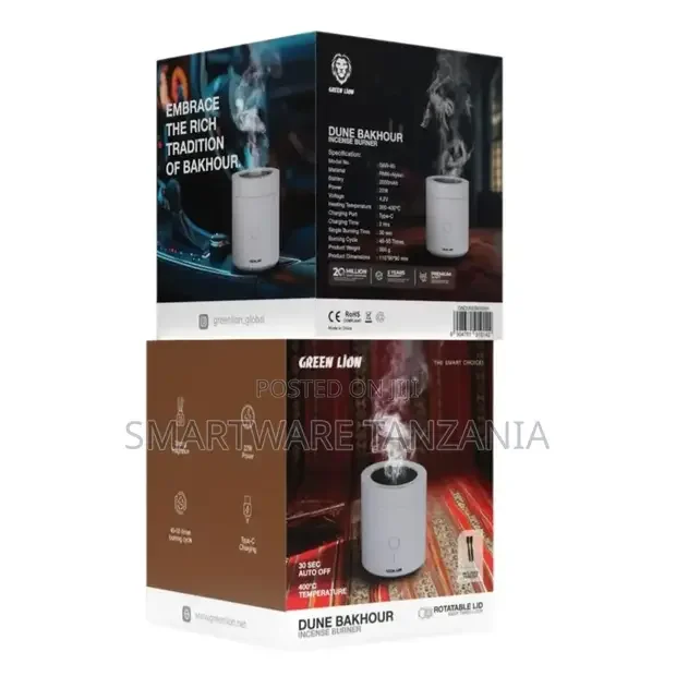 Green Lion Dune Bakhour Incense Burner - White