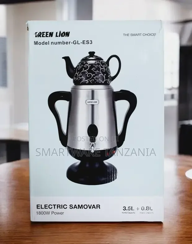 Green Lion Electric Samovar, 3.5l Kettle & 800ml Teapot - Buy in Dar es Salaam, Tanzania | Smartware