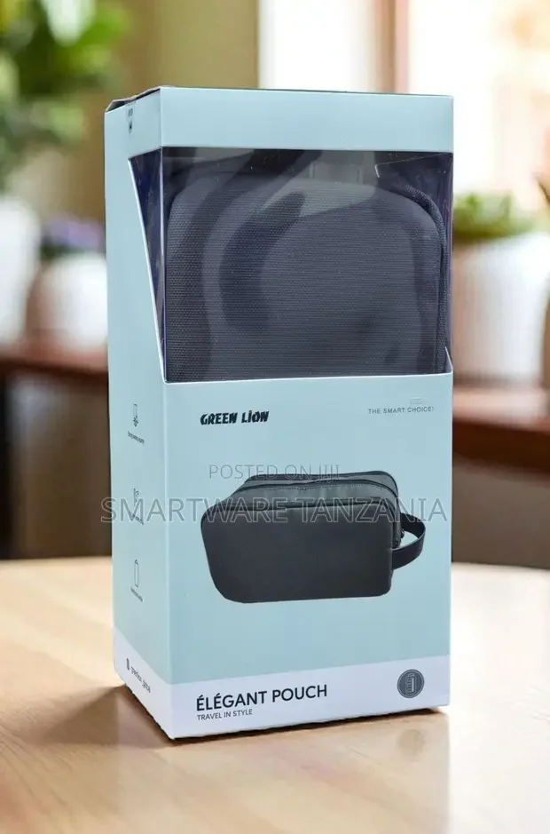 Green Lion Elegant Pouch - Dark Gray Travel In Style - Buy in Dar es Salaam, Tanzania | Smartware