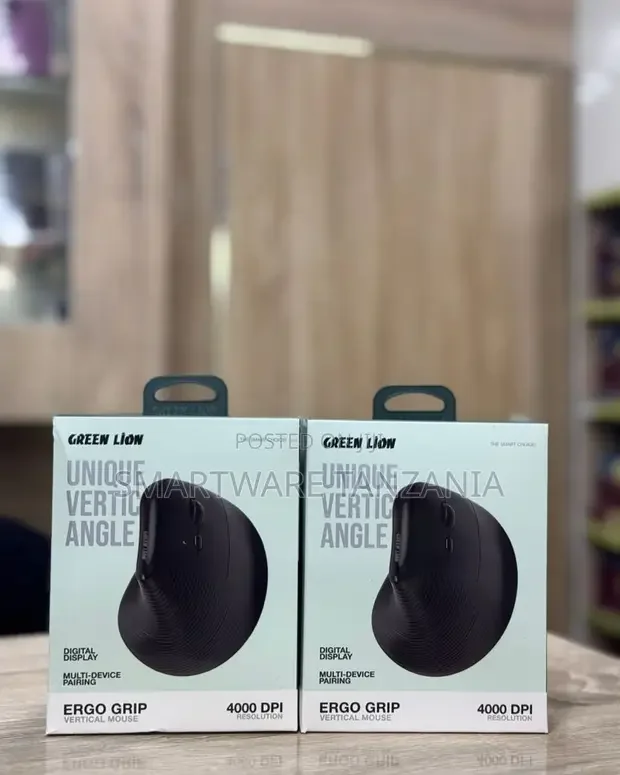 Green Lion Ergo Grip Vertical Mouse - 4000 Dpi Multi-Device