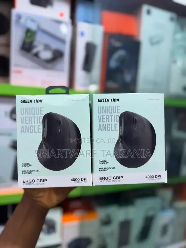 Green Lion Ergo Grip Vertical Wireless Mouse 4000dpi - Buy in Dar es Salaam, Tanzania | Smartware