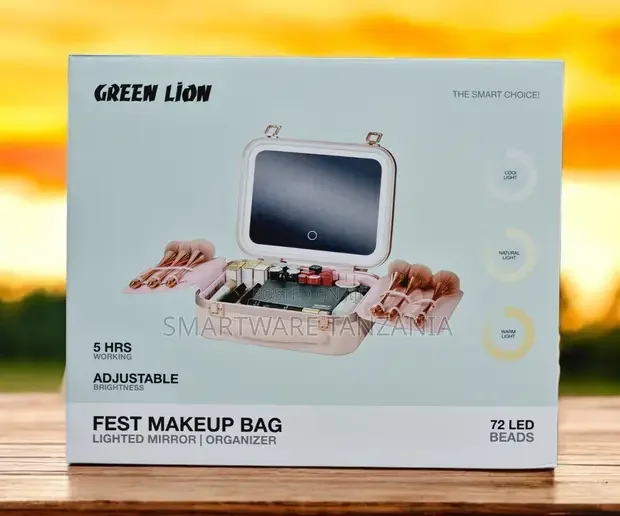 Green Lion Fest Make-Up Bag with LED Lights - Buy in Dar es Salaam, Tanzania | Smartware