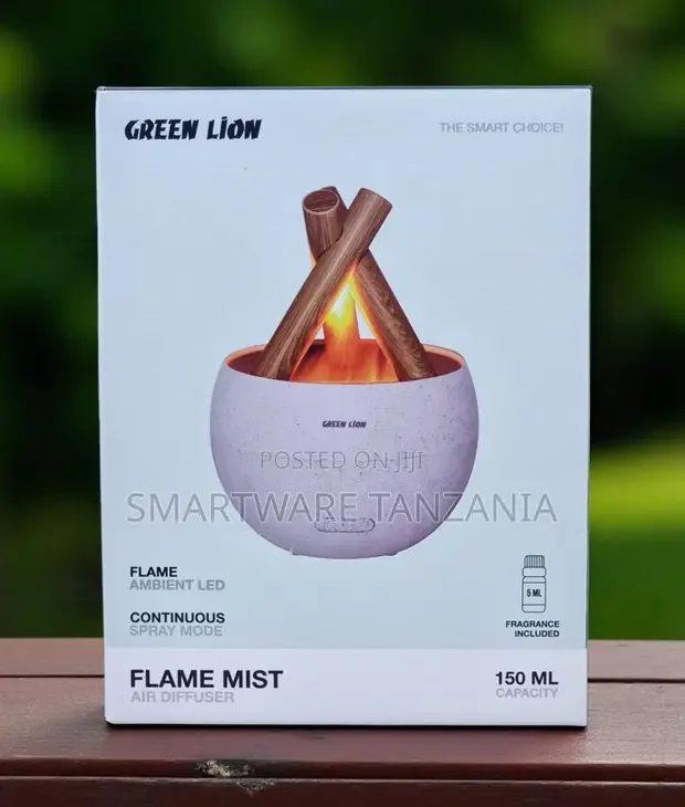 Green Lion Flame Mist Air Diffuser 150ml Stone White - Buy in Dar es Salaam, Tanzania | Smartware