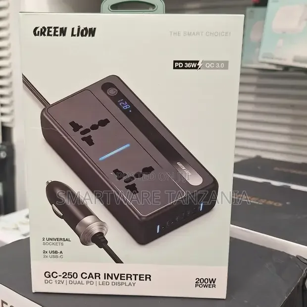 Green Lion GC-250 Car Inverter 12V to 220V AC Power - Buy in Dar es Salaam, Tanzania | Smartware