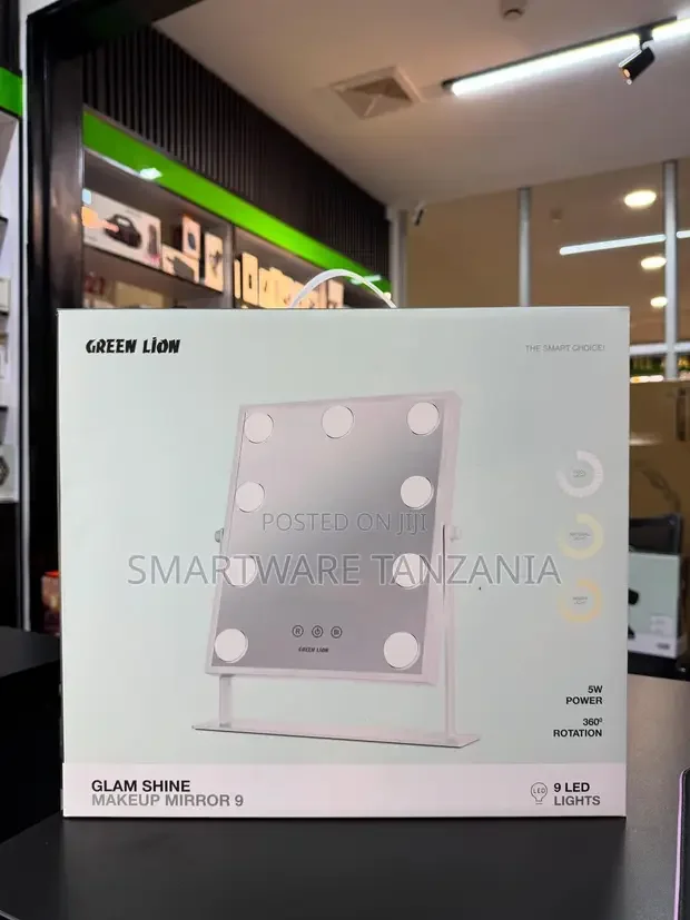 Green Lion Glam Shine Makeup Mirror 9 LED Lights - Buy in Dar es Salaam, Tanzania | Smartware