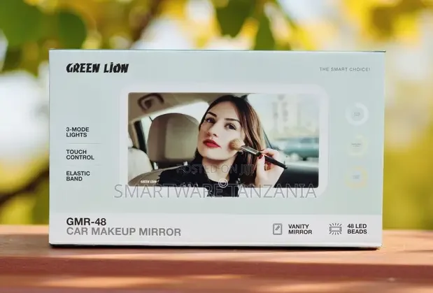 Green Lion GMR-48 Car Makeup Mirror With 48 LED Beads - Buy in Dar es Salaam, Tanzania | Smartware