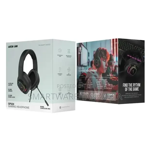 Green Lion GP32X Gaming Headphone - Black - Buy in Dar es Salaam, Tanzania | Smartware