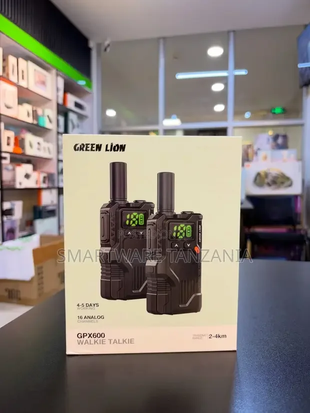 Green Lion GPX600 Walkie Talkie 2-4km 16 Channels - Buy in Dar es Salaam, Tanzania | Smartware