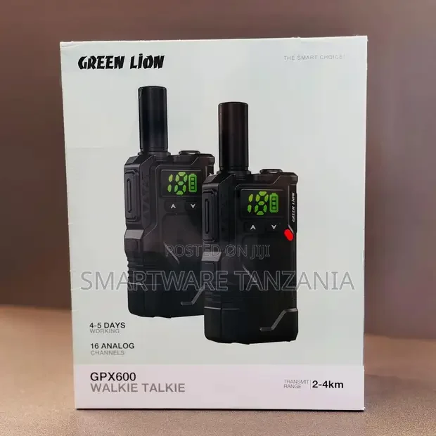Green Lion GPX600 Walkie Talkie - 2-4km Range - Buy in Dar es Salaam, Tanzania | Smartware