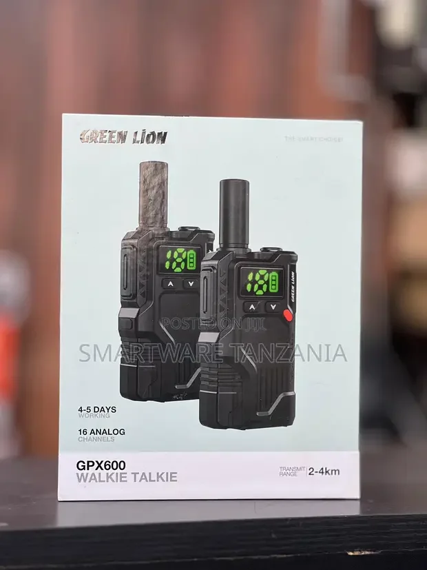 Green Lion GPX600 Walkie Talkie with 16 Channels - Buy in Dar es Salaam, Tanzania | Smartware