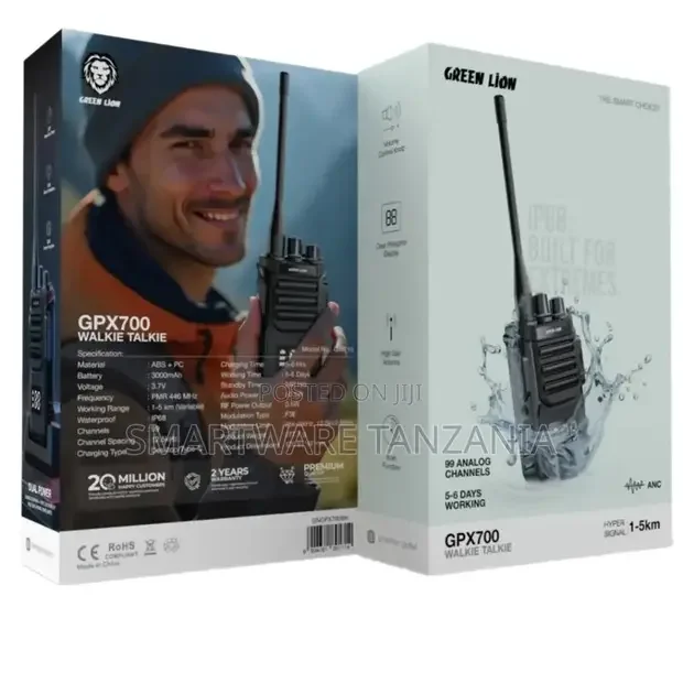 Green Lion GPX700 Walkie Talkie - Black - Buy in Dar es Salaam, Tanzania | Smartware