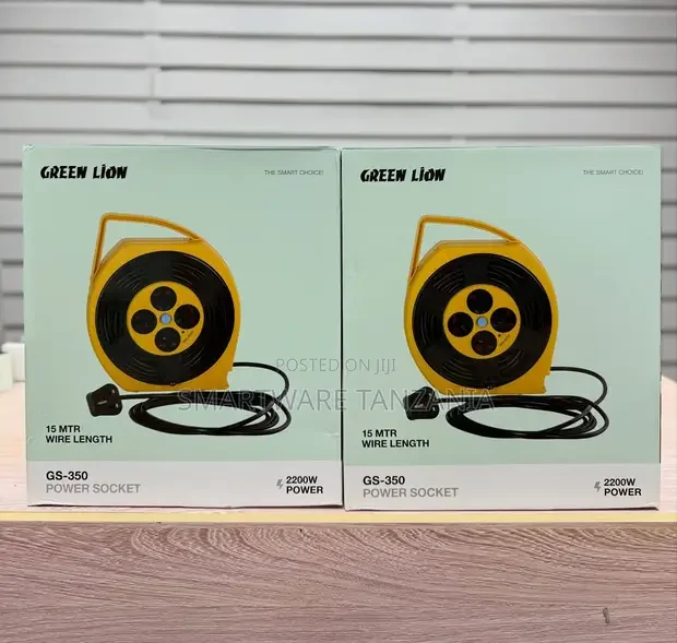 Green Lion GS-350 Power Socket - 15m Cable Reel, 2200W - Buy in Dar es Salaam, Tanzania | Smartware