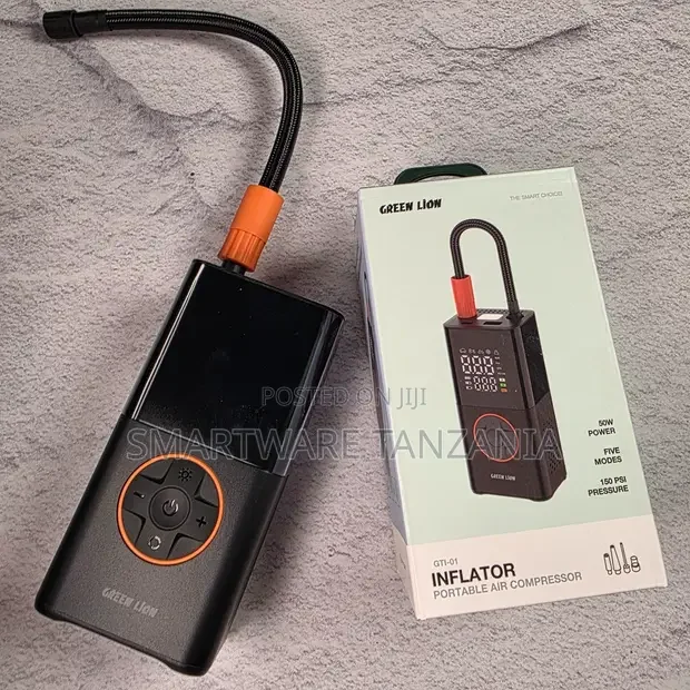 Green Lion GTI-01 Inflator Portable Air Compressor - Buy in Dar es Salaam, Tanzania | Smartware