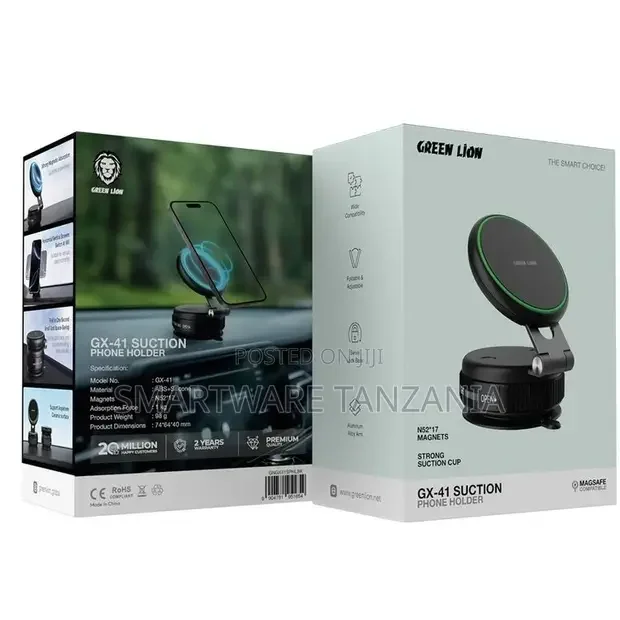 Green Lion Gx-41 Magsafe Suction Phone Holder - Black