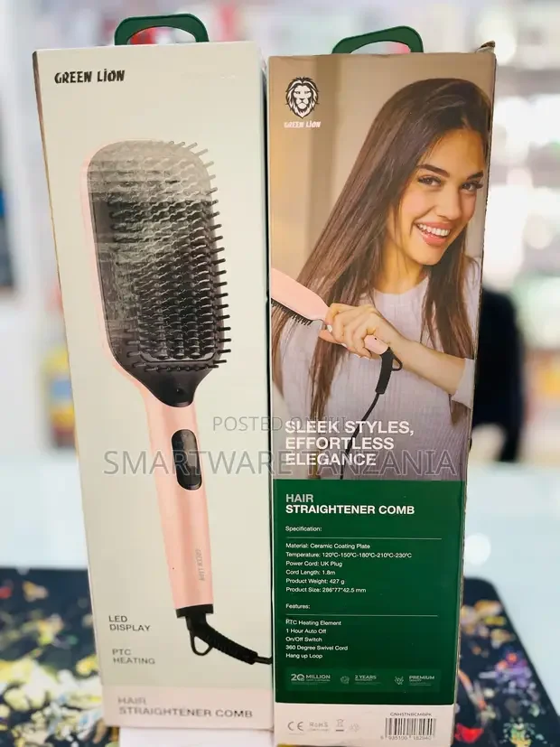 Green Lion Hair Straightener Comb With PTC Heating - Buy in Dar es Salaam, Tanzania | Smartware