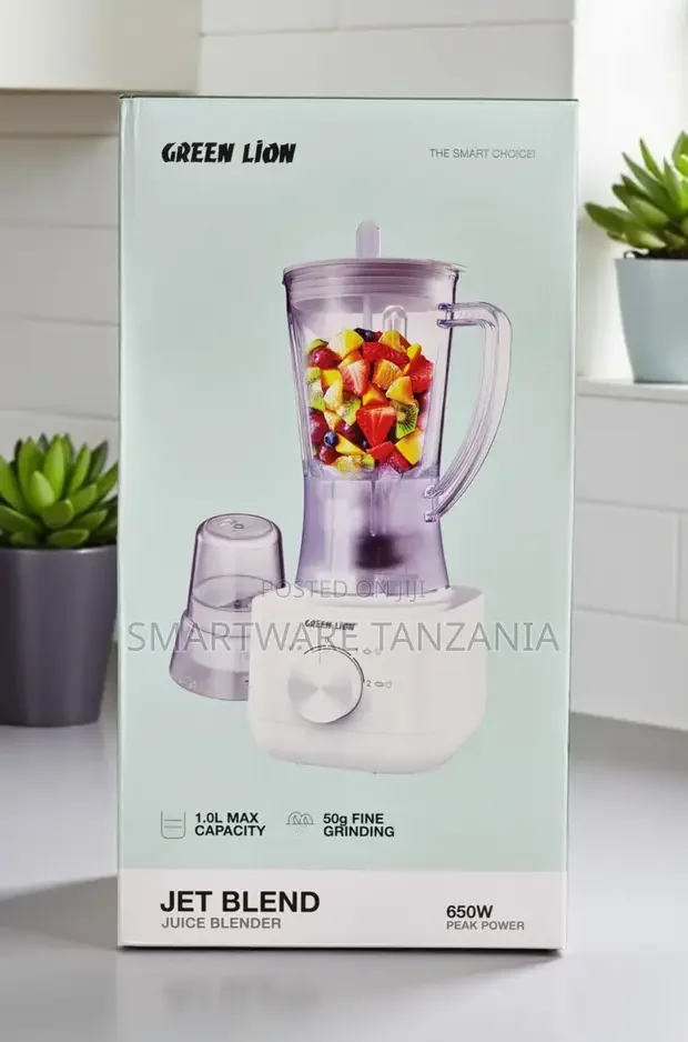 Green Lion Jet Blend Juice Blender 650w 1l Capacity - Buy in Dar es Salaam, Tanzania | Smartware
