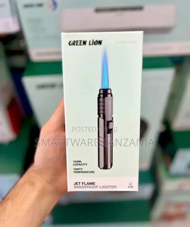 Green Lion Jet Flame Lighter - 183ml 1300c Windproof Butane Torch - Buy in Dar es Salaam, Tanzania | Smartware