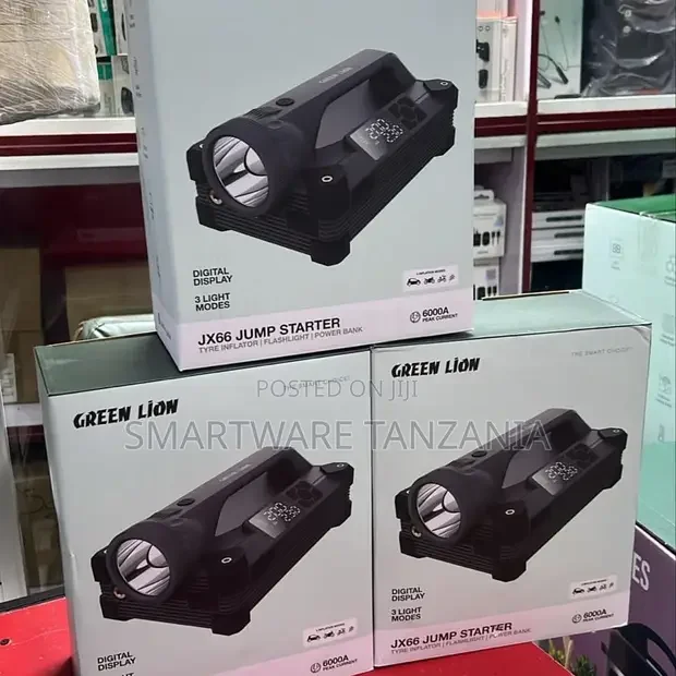 Green Lion Jump Starter With Built-in Air Pump - Buy in Dar es Salaam, Tanzania | Smartware